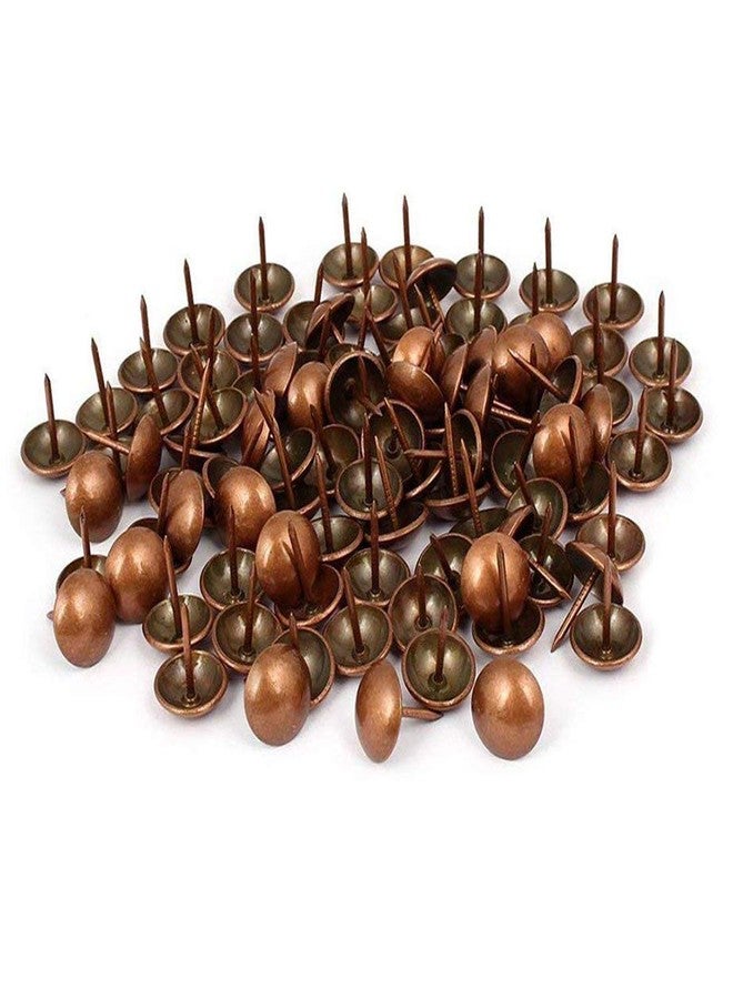 Sydien Round Head Upholstery Nail Decorative Tacks for Furniture 100 Pcs -Copper Tone (16mm x 20mm) - Image 3